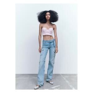 New Zara‎ Tweed Cropped Top